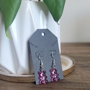 Pink Bear Earrings